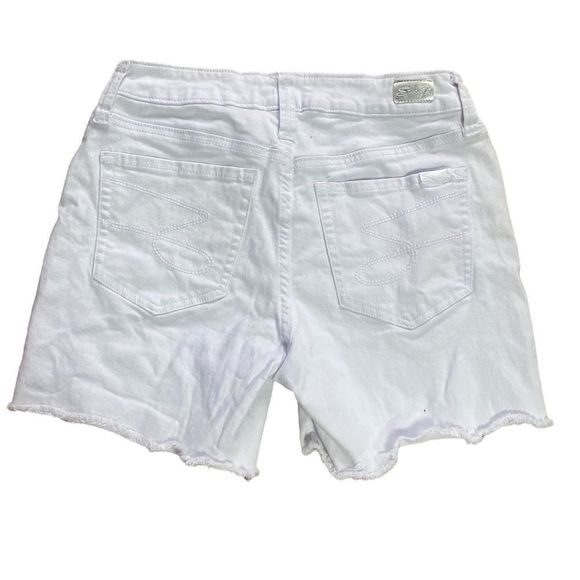 7 for all mankind shorts white cutoff weekend short size 4 frayed ends - Picture 7 of 8